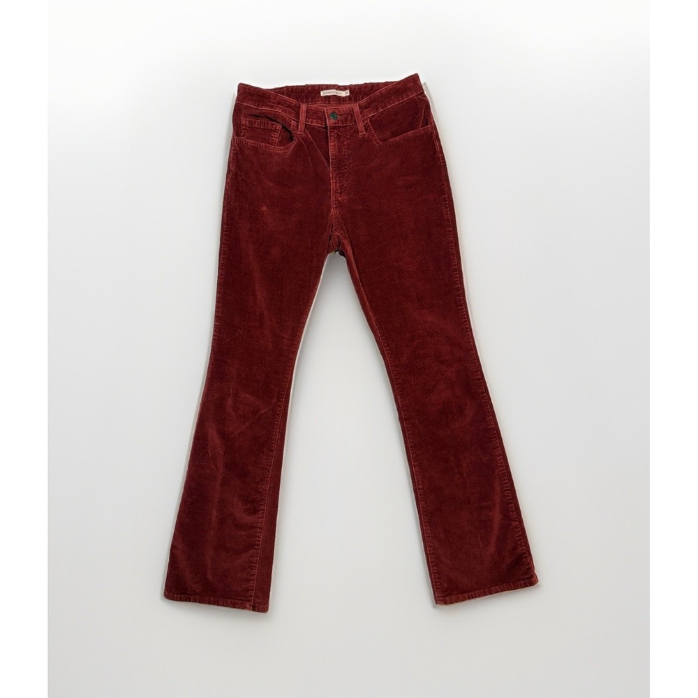 Levis 725 High Rise Bootcut Corduroy Pants Burgundy 18759-0192 W30 L30